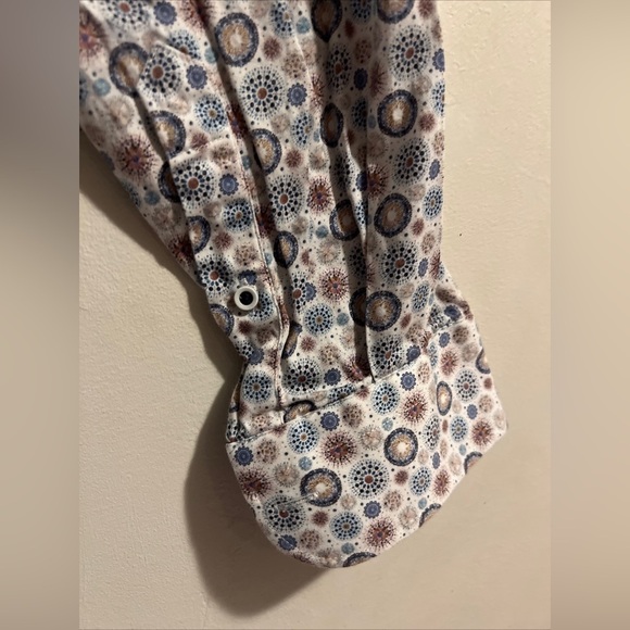 Dario Beltran shirt size L 42 16 1/2 embroidery Logo multi color print design - Picture 7 of 7